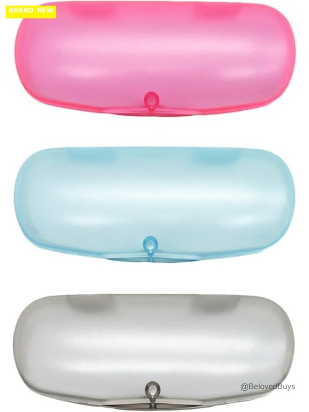Hard Shell Glasses Cases Plastic Frosted Translucent Eyeglasses Case with